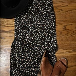 Skies are Blue Curvy Floral Faux Wrap Skirt 3X